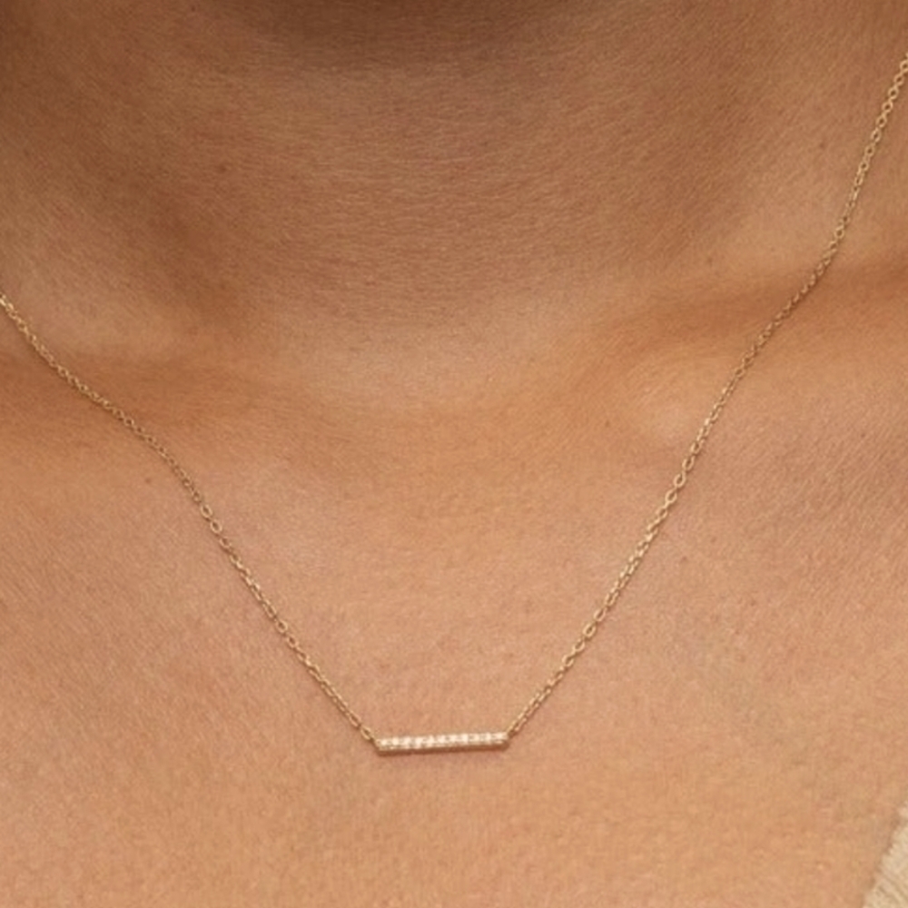 Reserved for jenncatt69 /Mejuri 14K Rose Gold Diamonds Necklace